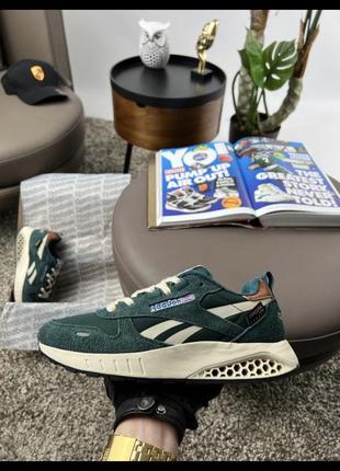 Чоловічі кросівки reebok classic leather hexalite green beige