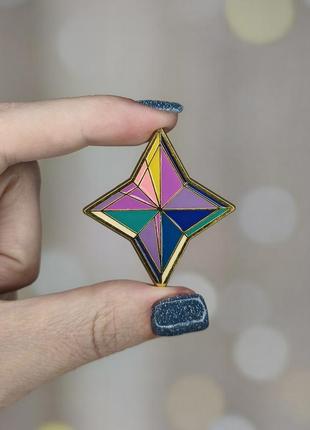 Металлический значок, пин "примогемы. камни истока, genshin impact. геншин импакт" (знач0894)