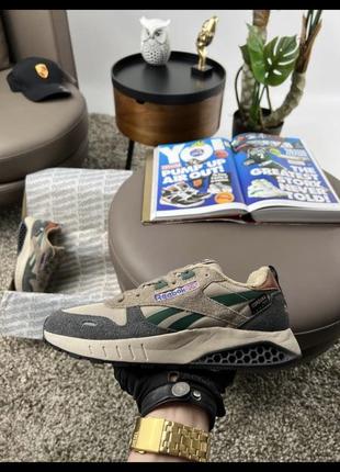 Чоловічі кросівки reebok classic leather hexalite green beige