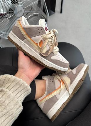 Кроссовки nike sb dunk louw 85 double brown/beige/orange