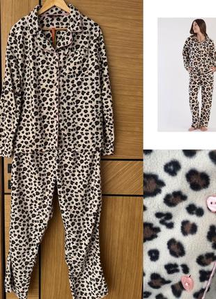 Тепленька люксова мʼягусенька флісова піжама лео принт ❤️