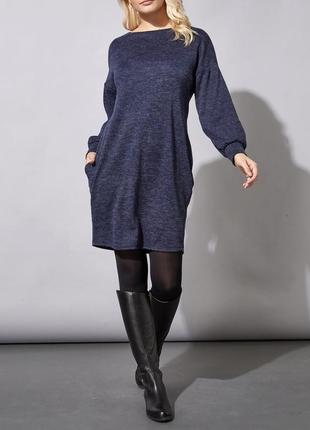 Темно-синее платье roman, размер 1497 (наш 48)