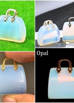 Сумочка из опалита, декор, аксессуар, брелок, подвеска