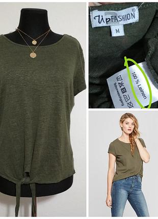 100% льон розкішна базова льняна футболка трикотаж супер якість!!!