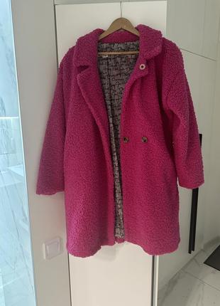 Пальто рожеве барашка