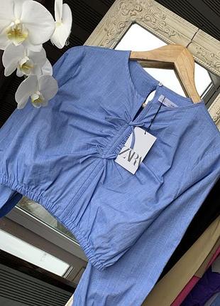 Укорочена блуза зара на 11-12 р, 152 см, повномірна