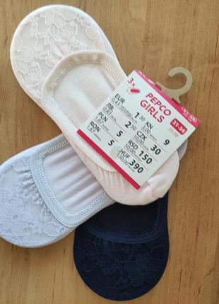 Шкарпетки сліди балеринки для дівчинки, pepco girls, р. 31-34