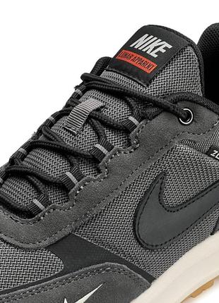 Мужские кроссовки nike zoom "lunar apparent" dark grey black gum4 фото
