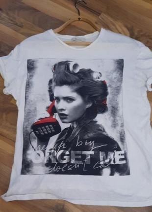 Футболка з принтом forget me