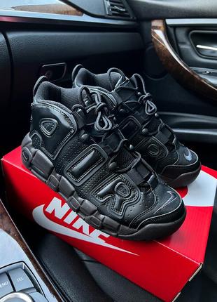 Мужские кроссовки nike air more uptempo black brown