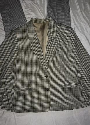 Жакет гусяча лапка вовна elenamiro xxl