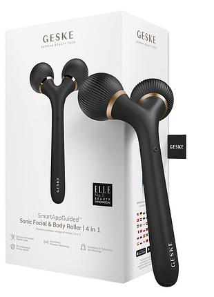 Электронный ультразвуковой ролик для лица и тела geske sonic facial &amp; body roller 4в1