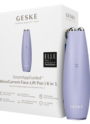 Микроструйная ручка для подтяжки лица geske microcurrent face-lift pen 6в1
