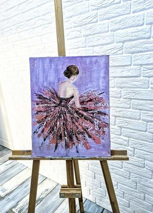 Картина "балерина " акрил, лак. hand made