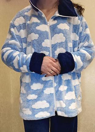 Піжама жіноча тепла великого розміру