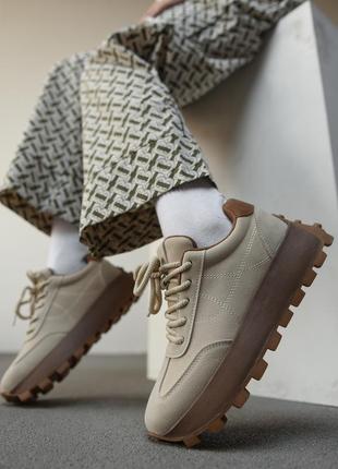 Жіночі кросівки samanta beige/brown