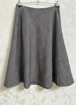 Стильная стильная шерстяная юбка гусиная лапка hobbs