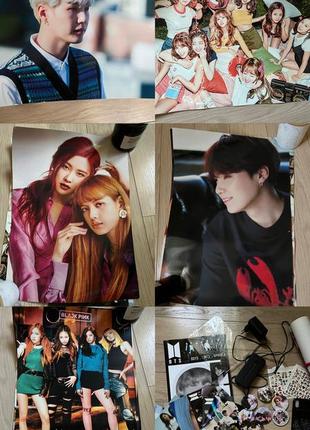 Постеры и плакаты с bts, blackpink и twice.