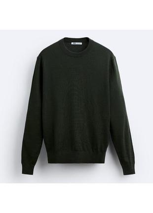 Джемпер мужской zara m зеленый