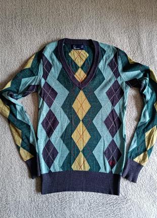 Свитер в клетку fred perry размер 36