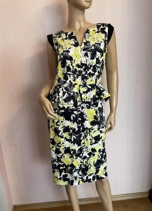 Гарна якісна бавовняна сукня з баскою/ l/ brend marks& spencer