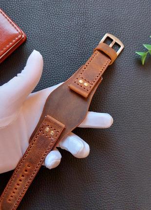 Ремешок напульсник кожаный 16мм, 18мм, 20мм, 22мм, 24мм (к014)