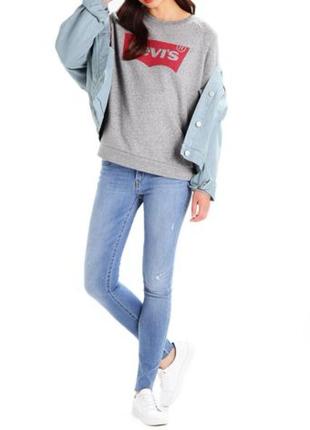 Світшот сірий двонитка levis s-m