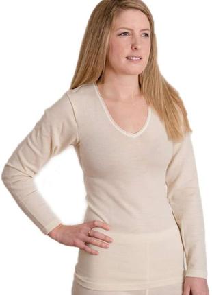Eusana wool-silk long sleeve, v-neck термокофта женская термобелье