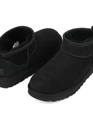 Натуральные женские угги ugg australia ultra mini women black