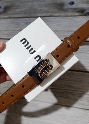 Женский кожаный ремень miu miu