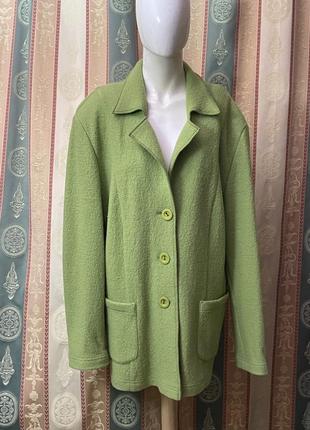 Шерстяной жакет кардиган салатового цвета немецкого бренда samonn