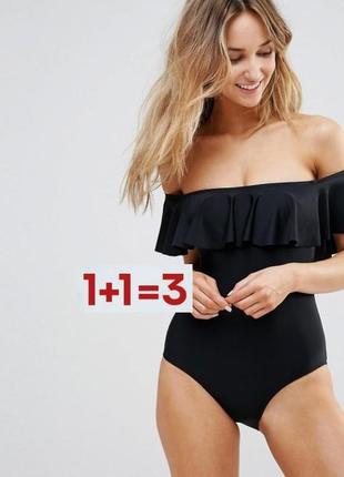 1+1=3 🎁 красивий чорний боді з оборками від miss selfridge