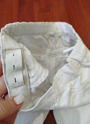 Белые джинсы h&amp;m для девочки размер 98 3