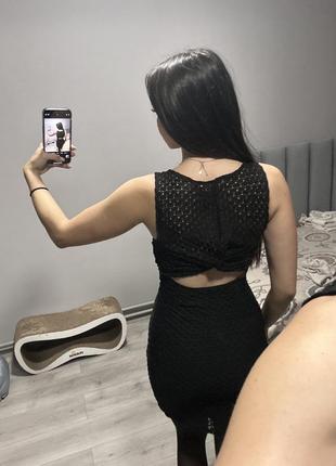 Стильное черное платье mng 4