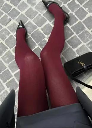 Колготки бургунди марсал бордовые ✨ тренд 2025 ✨новые
