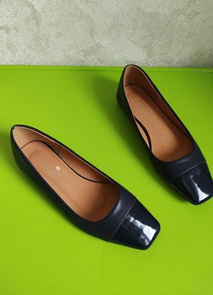 Текстильные легкие и удобные балетки синего цвета