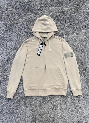 Зіп-худі stone island бежевий