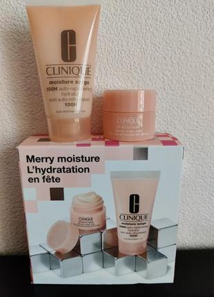 Набір набор clinique крем moisture surge 100h auto-replenishing hydrator та all about eyes новий