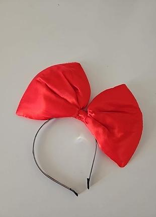 Красный бант.обруч на голову