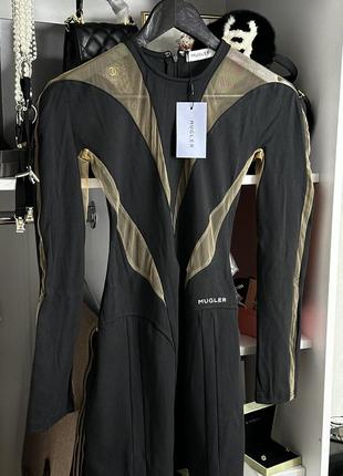 Mugler женское платье трендовое я черное платье