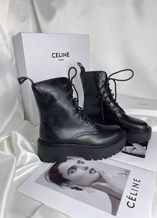 Женские деми ботинки (кожа) celine