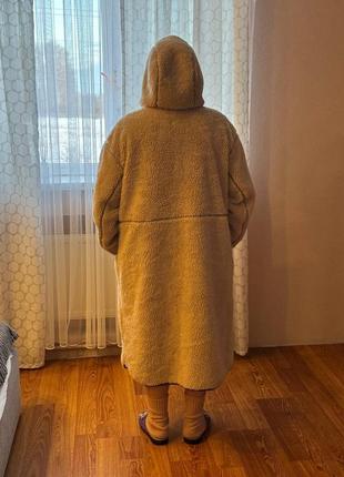 Шуба пальто женское теди asos мягкая теплая демисезонная шубка оверсайз длинная