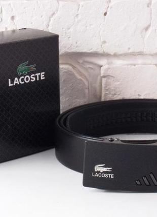 Кожаный мужской ремень lacoste автомат