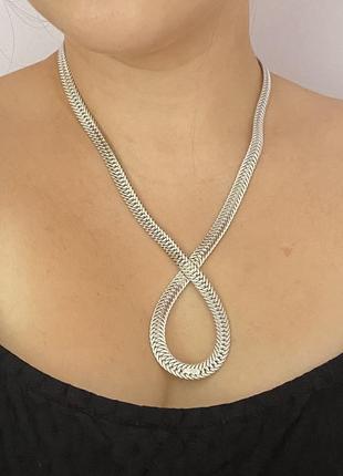 Серебряное колье monet