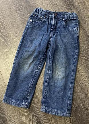 Зимние джинсы на флисе для мальчика 3-4р(98-104см)