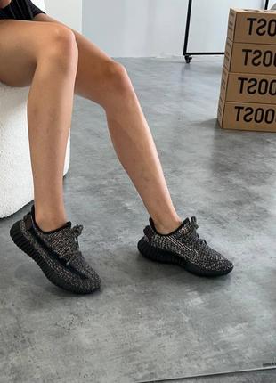 Кроссовки adidas yeezy 350 v2 black static reflective