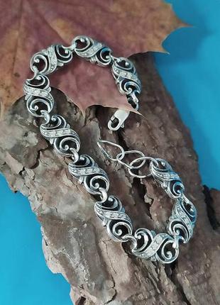 Шикарный серебряный браслет