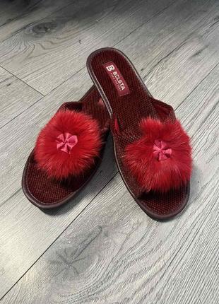 Тапки женские велюровые белста