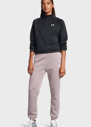 Женские пудровые спортивные штаны ua armour flc pro gym pt 1386506-0152 фото