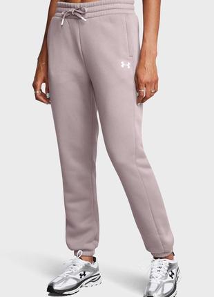Женские пудровые спортивные штаны ua armour flc pro gym pt 1386506-015